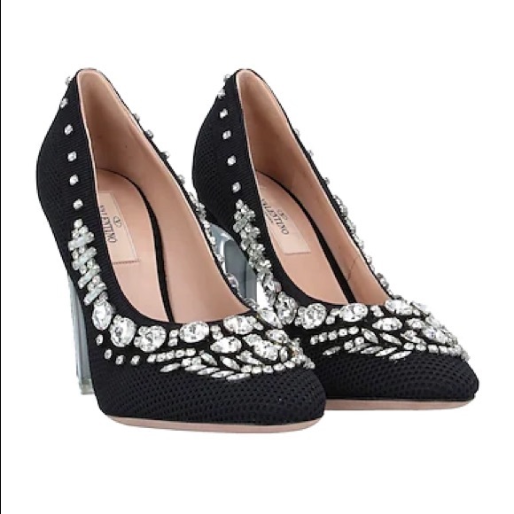 EUC VALENTINO GARAVANI RHINESTONE PUMPS - Picture 1 of 14
